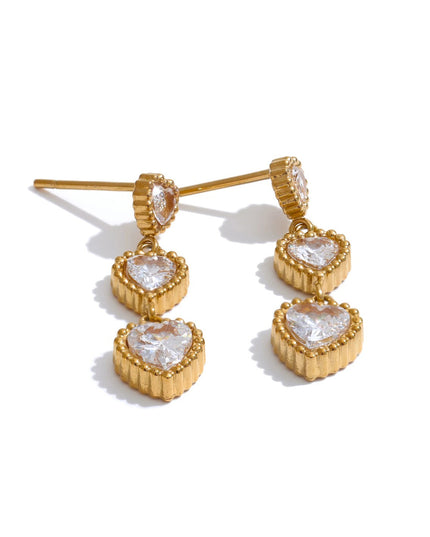 Trinity of Hearts Earrings