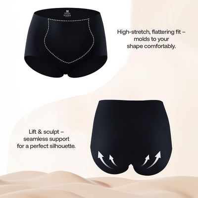 High-Waisted Seamless No-Show Underwear