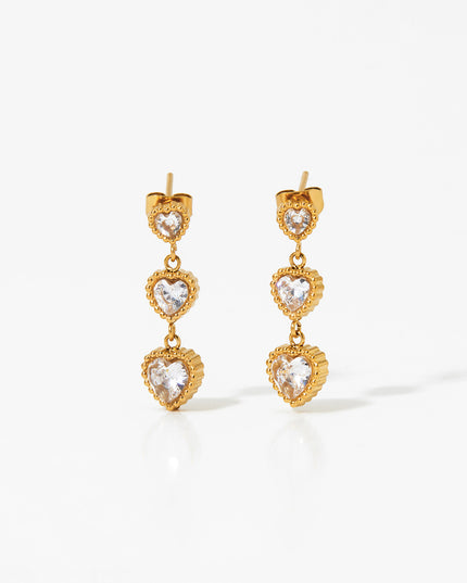 Trinity of Hearts Earrings