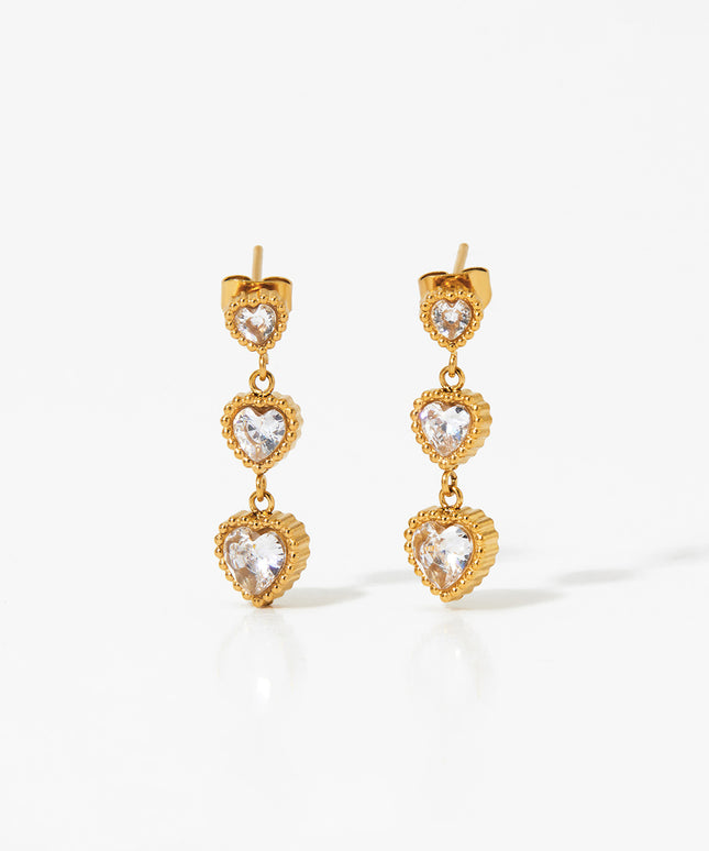 Trinity of Hearts Earrings