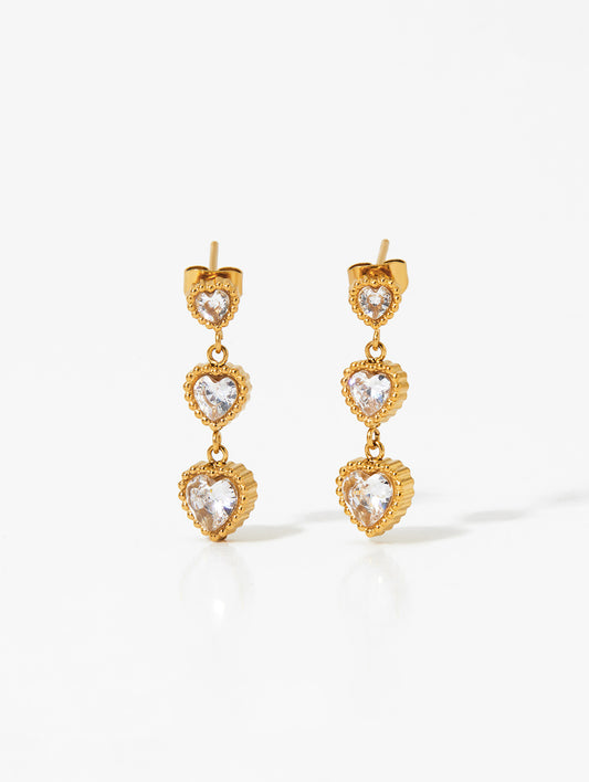 Trinity of Hearts Earrings