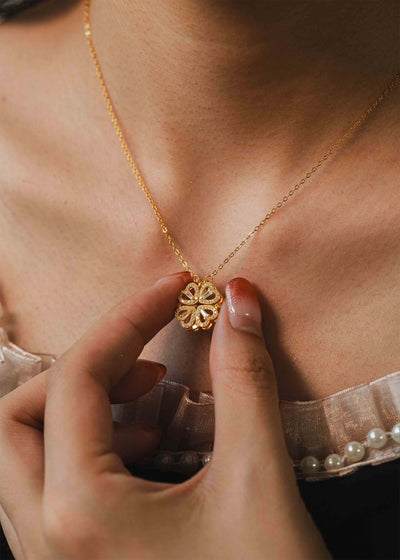 4 Hearts Magnetic Clover Necklace