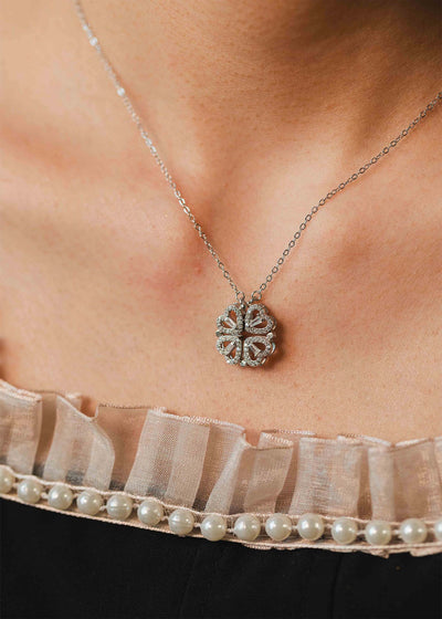 4 Hearts Magnetic Clover Necklace