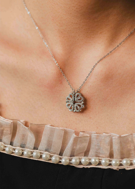4 Hearts Magnetic Clover Necklace