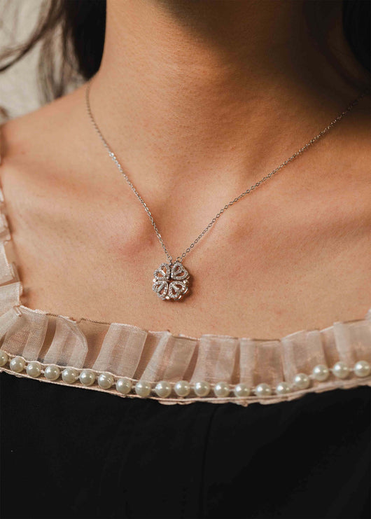 4 Hearts Magnetic Clover Necklace