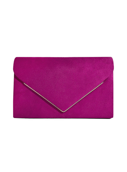 Segreto Suede-style Velvet Envelope Clutch Bag