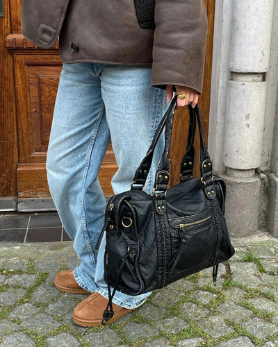 Vintage Moto-Style City Bag