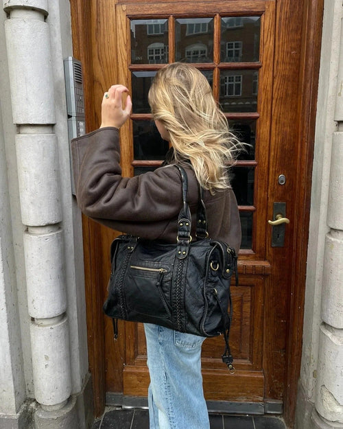 Vintage Moto-Style City Bag