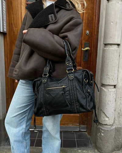 Vintage Moto-Style City Bag