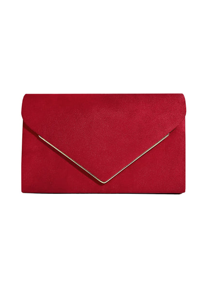 Segreto Suede-style Velvet Envelope Clutch Bag