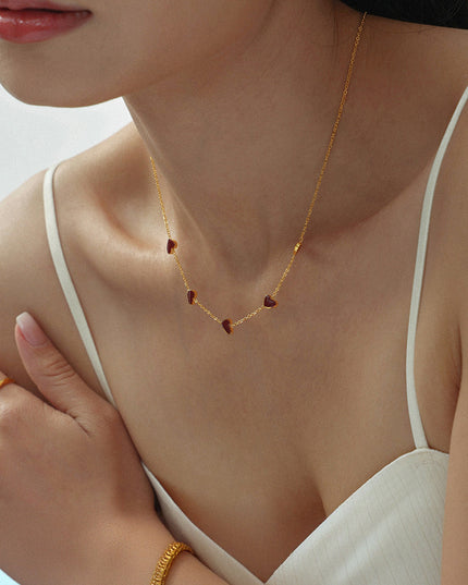 The Scarlet Heartline Necklace