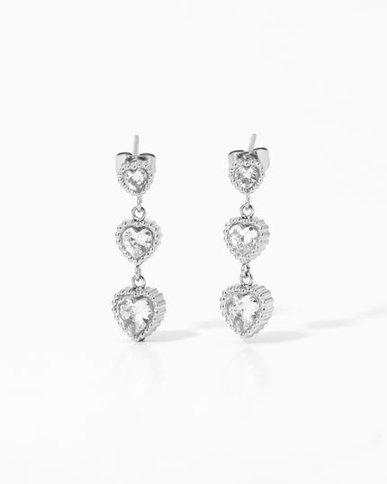 Trinity of Hearts Earrings