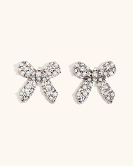 Glimmering Bow Earrings