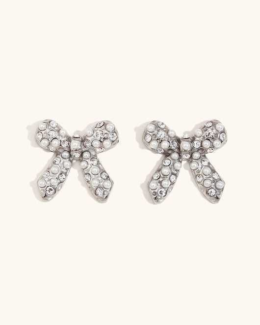Glimmering Bow Earrings